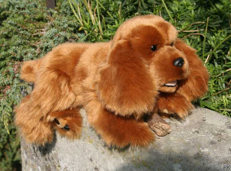Hund Füllung recycelt Plüschtier L Stofftier Cocker Spaniel 20cm 